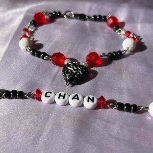 Stray Kids Red Lights Chan Inspired Bracelet Set